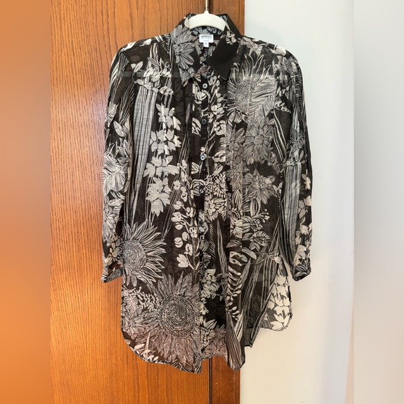 Armani Collezioni Floral Tunic/Blouse Size 6 - Picture 1 of 7